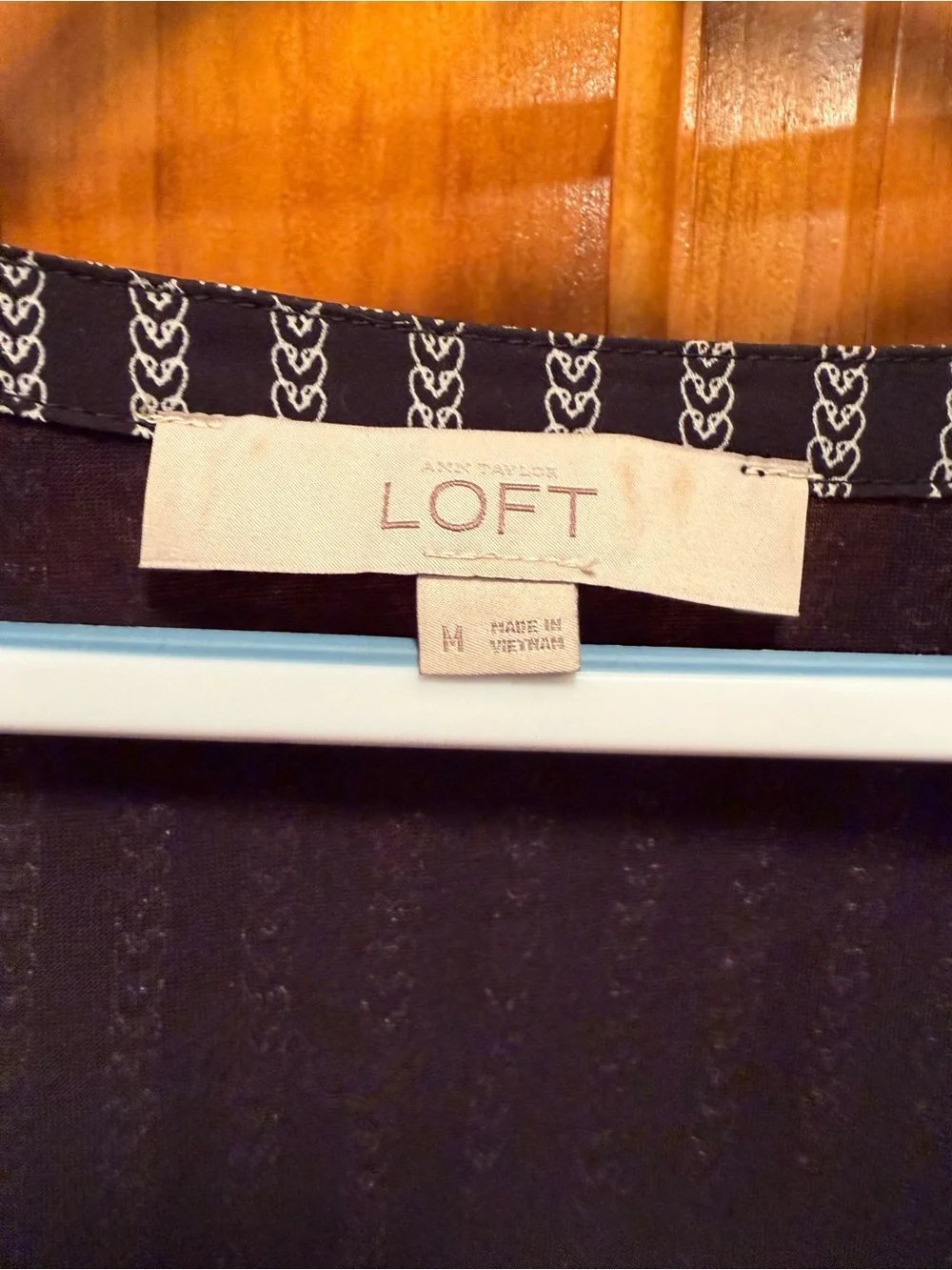 LOFT Black and White Vertical-Stripe V-Neck Balloon-Sleeve Blouse